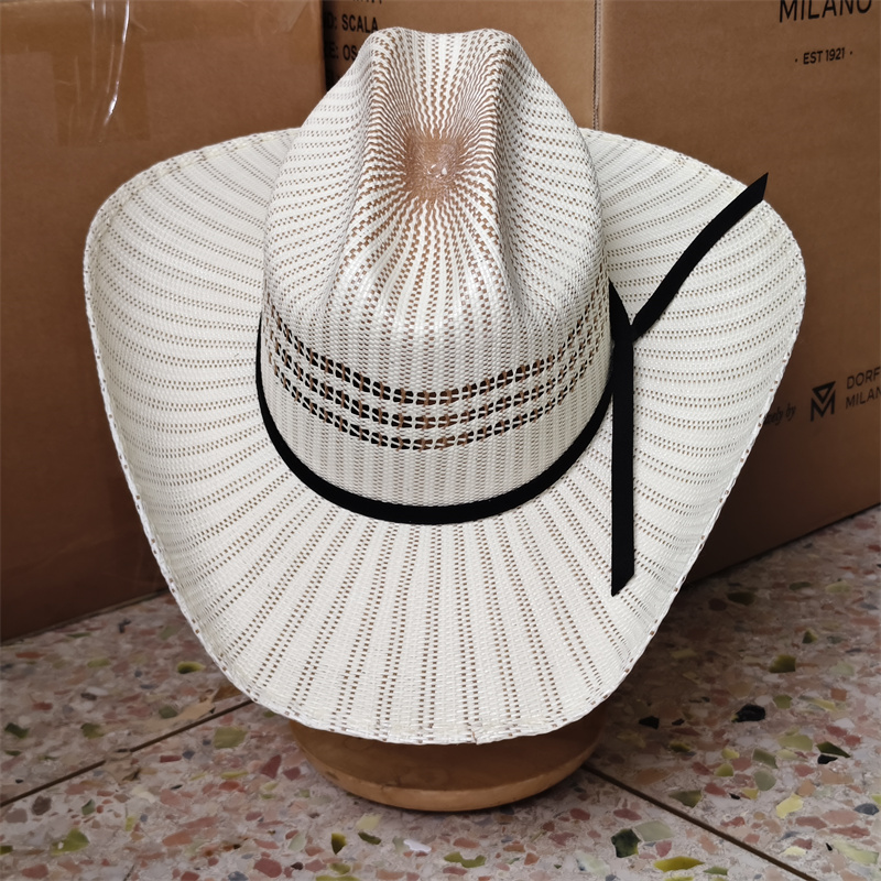 Paper Straw Color - Cowboy Hat Colorful Rolled Cuff Hat