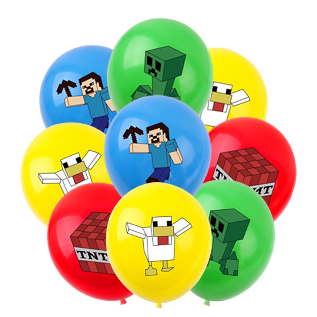 Event Supplies - 50/100pcs for Minecrafte Pixel Balloon Anime