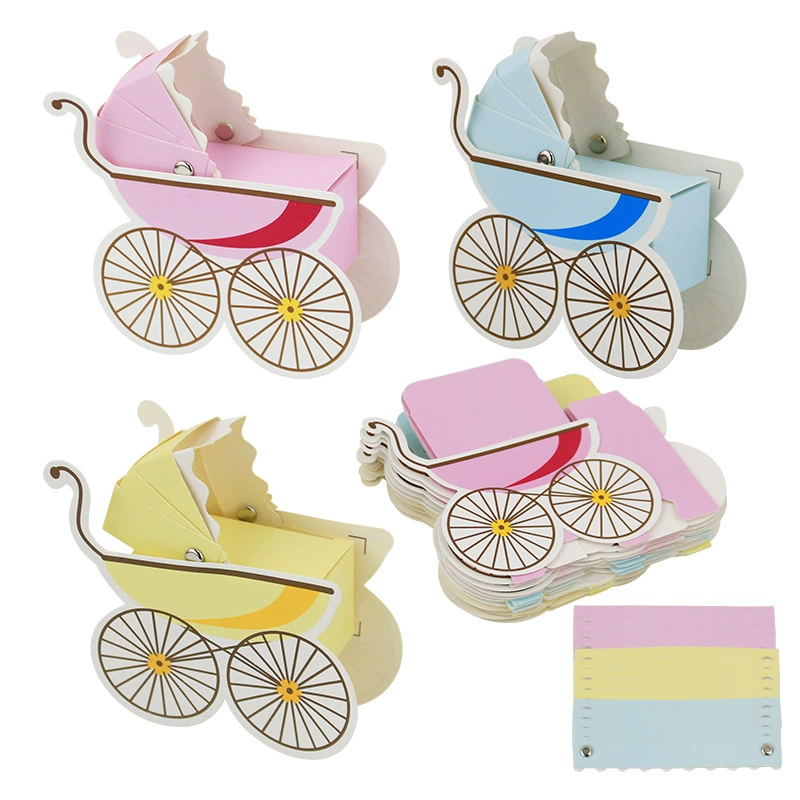 Event Party Box - 15Pcs Cute Baby Carriage Shape Paper