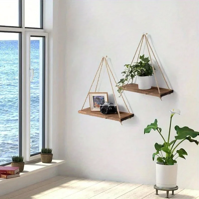 1PC Wooden Swing Hanging Hemp  - đánh giá và giá Flower Wall Panel