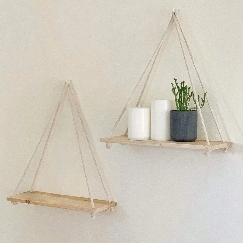 1PC Wooden Swing Hanging Hemp  - đánh giá và giá Flower Wall Panel