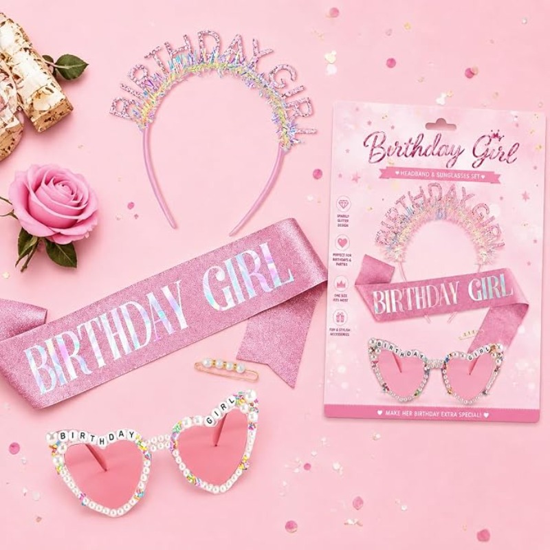 3pcs/set Birthday Girl Sash Gl - đánh giá và giá Birthday Sash Glitter