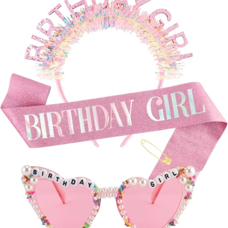 Birthday Girl Sash Glitter Hea - đánh giá và giá Birthday Sash Glitter