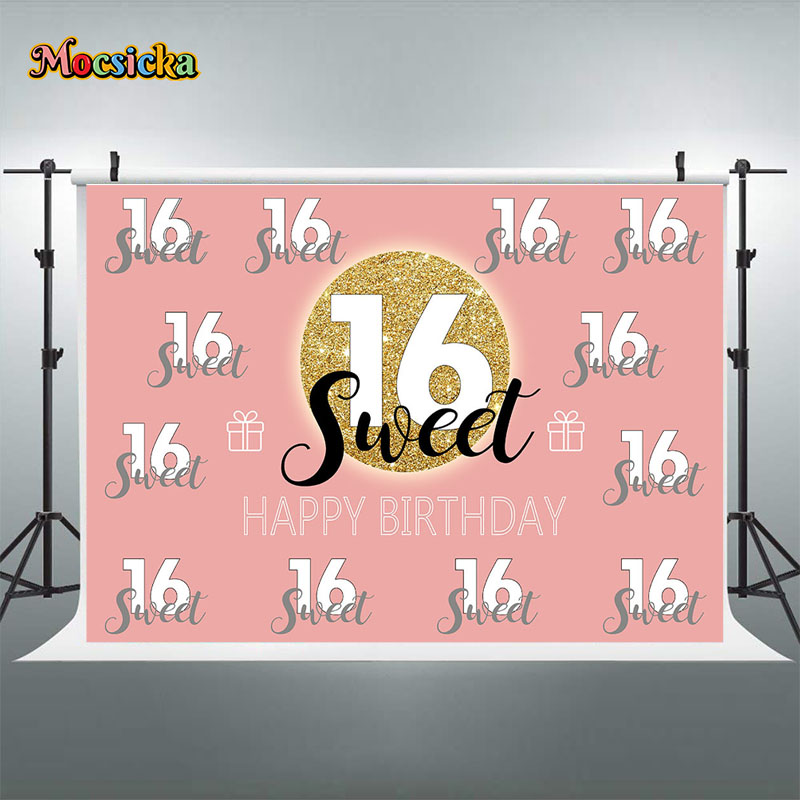 Mocsicka Sweet 16 Birthday Bac - đánh giá và giá Dessert Table Backdrop