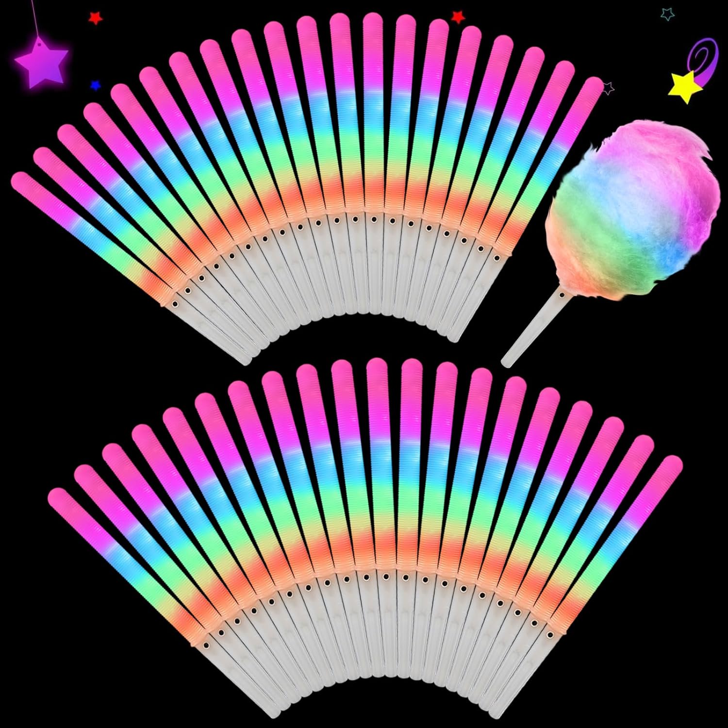 20pcs Colorful Flashing LED Co - đánh giá và giá Cotton Candy Cone