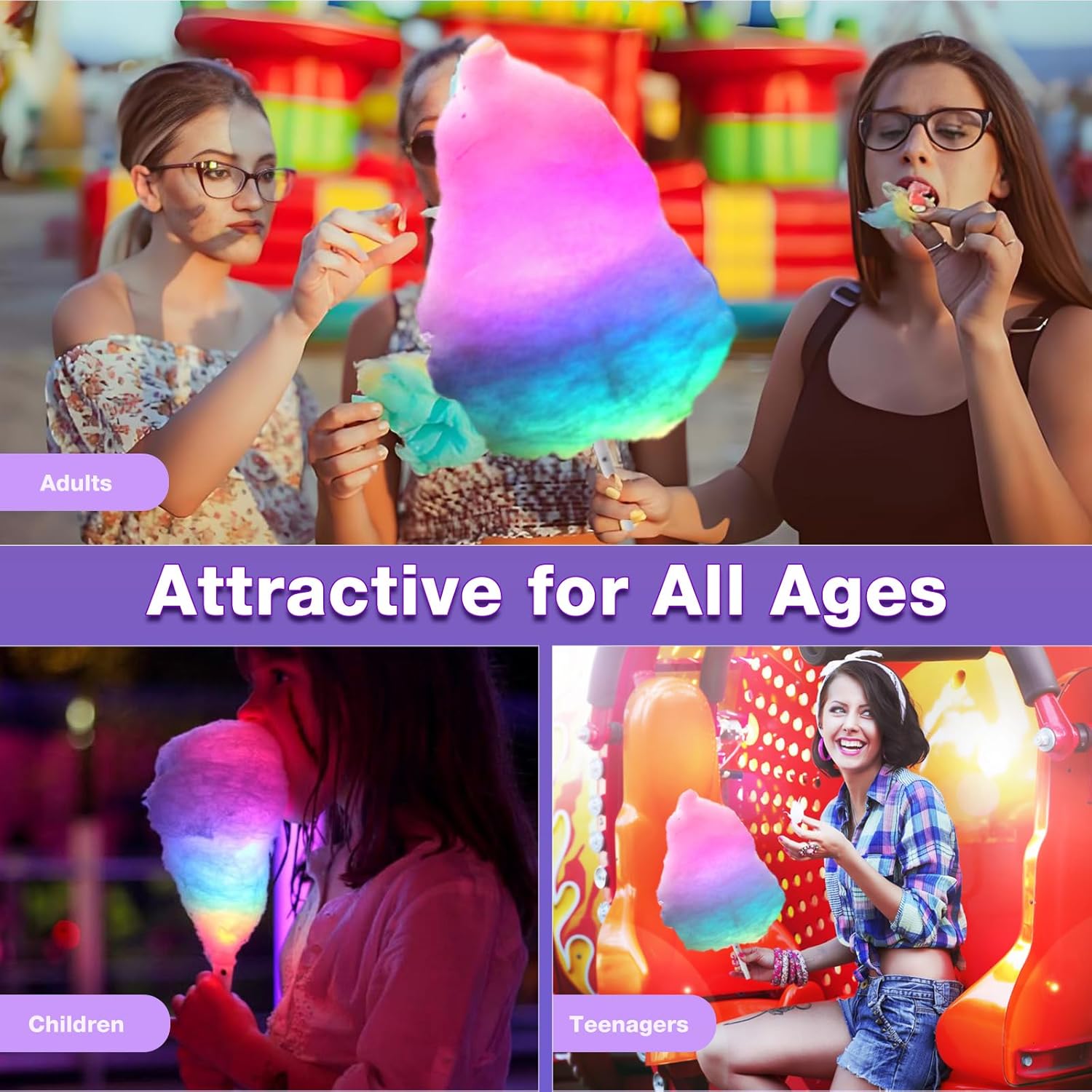 20pcs Colorful Flashing LED Co - đánh giá và giá Cotton Candy Cone