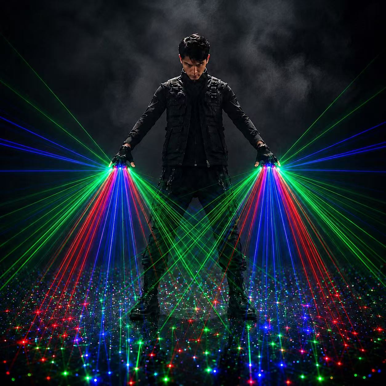 RGB Laser Gloves Rechargeable  - đánh giá và giá Event Party Dj