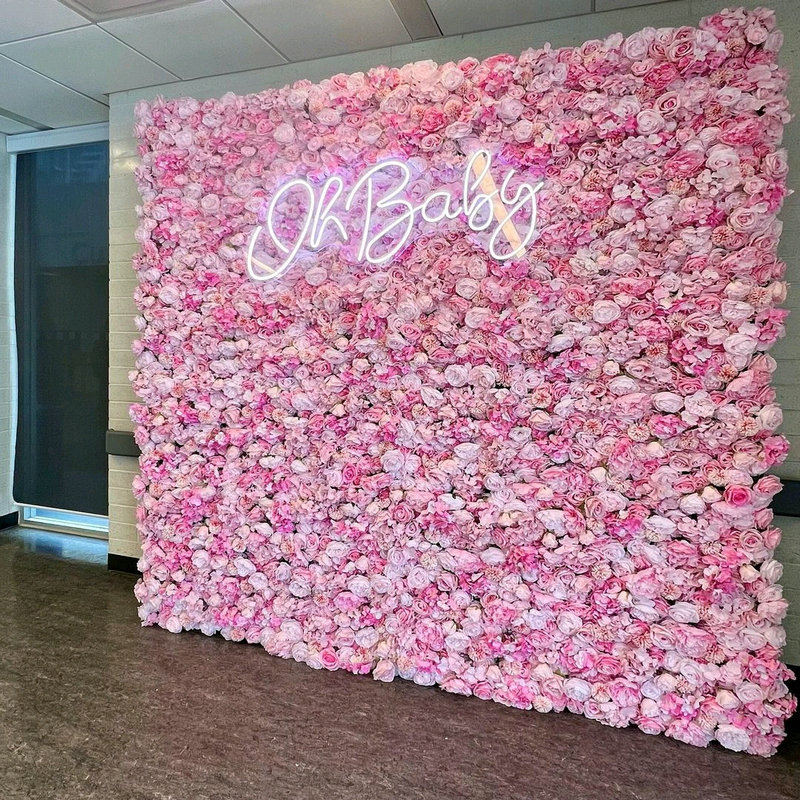 Purple Pink Aritificial Flower - đánh giá và giá Flower Wall Panel
