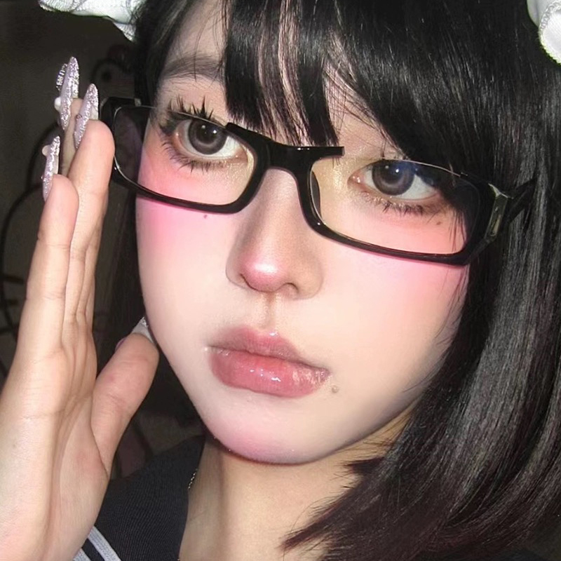Y2K Black Half Frame Glasses W - đánh giá và giá Photo Booth Frame