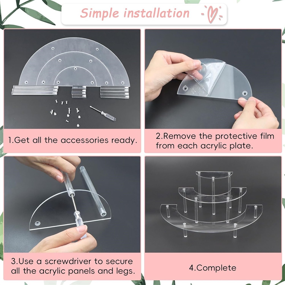 1/2pack Acrylic Display Riser  - đánh giá và giá Cupcake Stand Tier