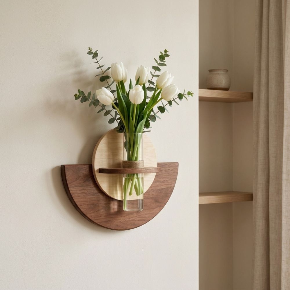 Oval Wood Wall Mount Flower Sh - đánh giá và giá Flower Wall Panel