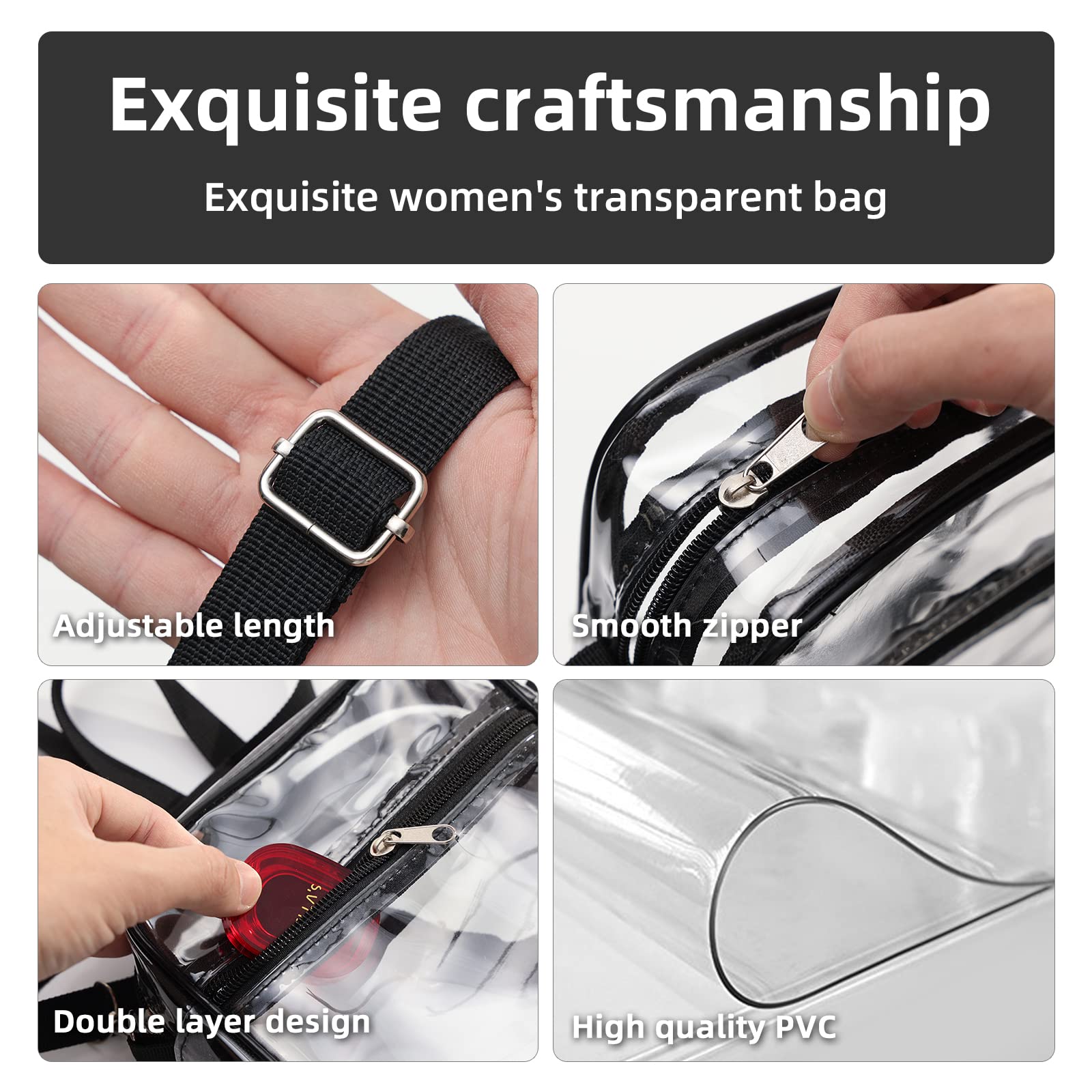 1-10PCS Women Clear Crossbody  - đánh giá và giá Event & Party Supply