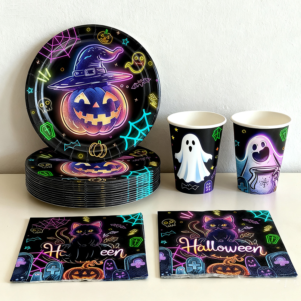 Halloween Party paper Plates N - đánh giá và giá Table Cloth Disposable