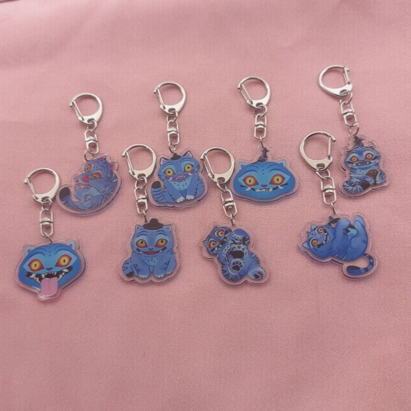 8pcs acrylic cute cat keychain - đánh giá và giá Event Party