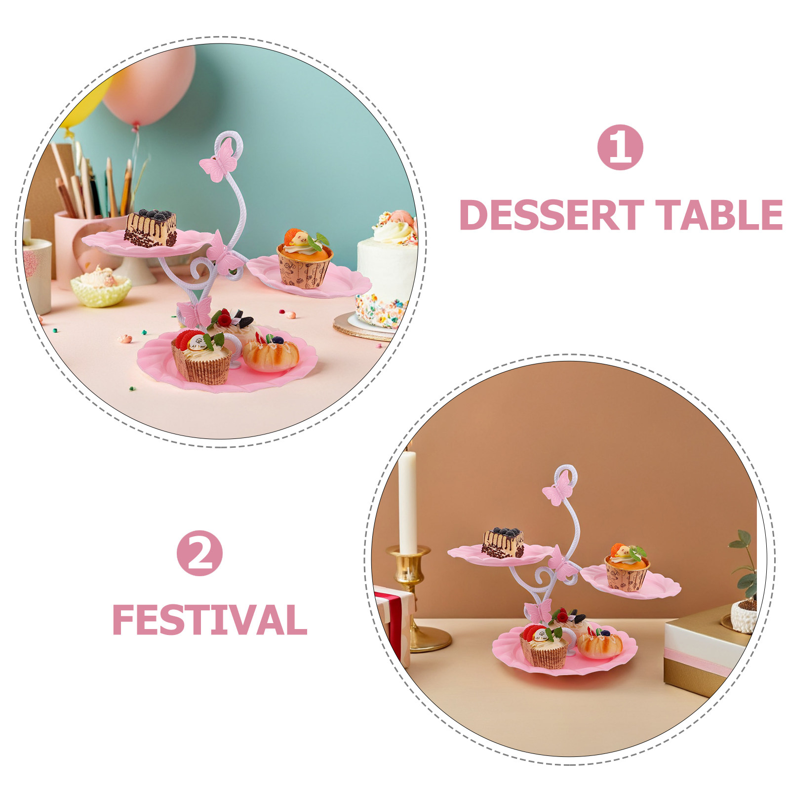 3 Tier Cake Display Stand Eleg - đánh giá và giá Cupcake Stand Tier
