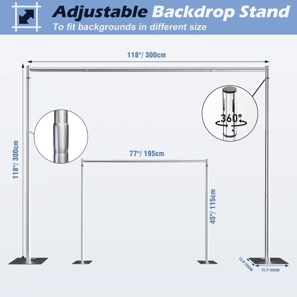 Heavy Duty Backdrop Stand Kit  - đánh giá và giá Photo Booth Frame